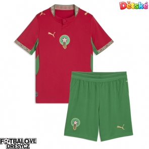 Maroko Dětské Domácí dres komplet MS 2026 Krátký Rukáv (+ trenýrky)